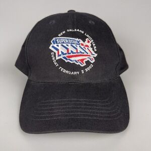 Vintage Super Bowl XXXVI Hat 2002 New Orleans LogoAthletic Snapback Black Cap